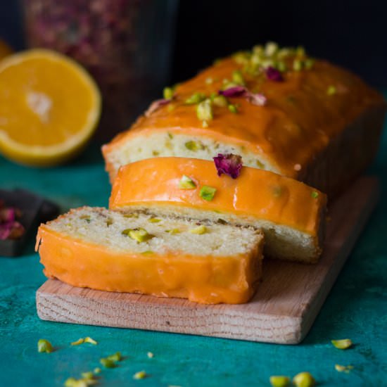 Pistachio – Rose Loaf Cake - Recipe photo by lilcupcakemonkey