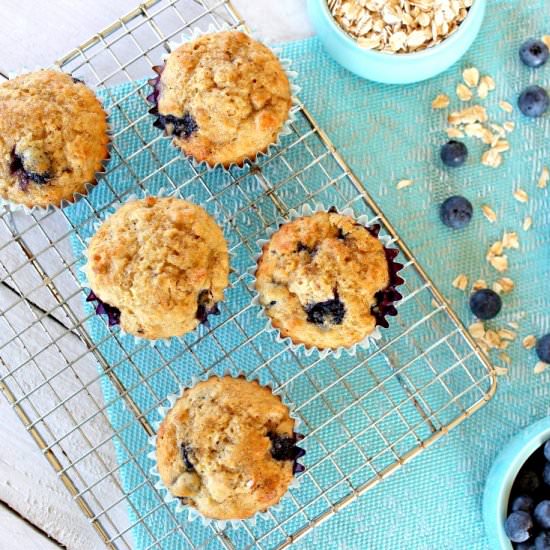 Blueberry Oat Muffins - Recipe photo by Healthyideasplace