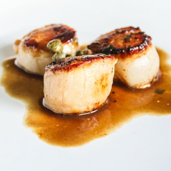 Scallops Piccata - Recipe photo by Lisa G Cooks
