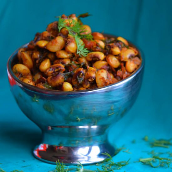 Black Eyed Peas & Dill Curry - Recipe photo by Cookilicious