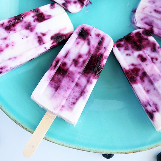 Blueberry Yogurt Popsicle - Recipe photo by revisfoodography