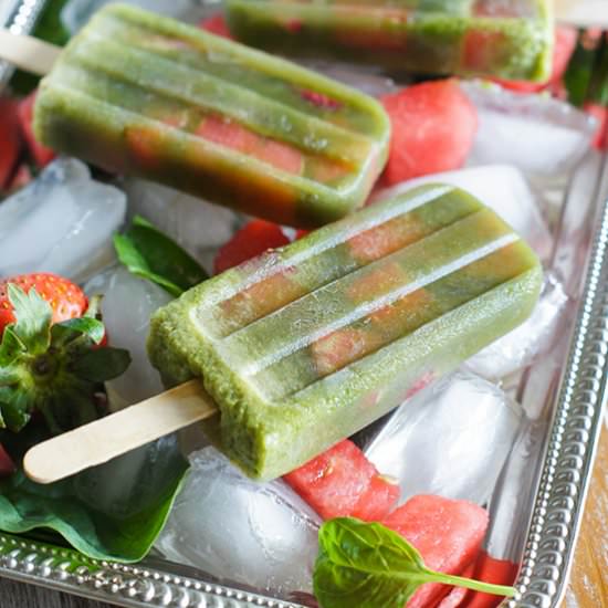 Healthy Spinach Watermelon Popsicle - Recipe photo by SmartLittleCookie