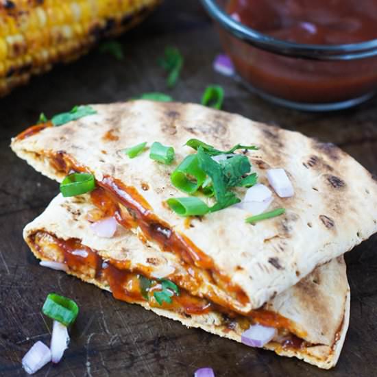 Grilled BBQ Chicken Quesadilla - Recipe photo by SmartLittleCookie