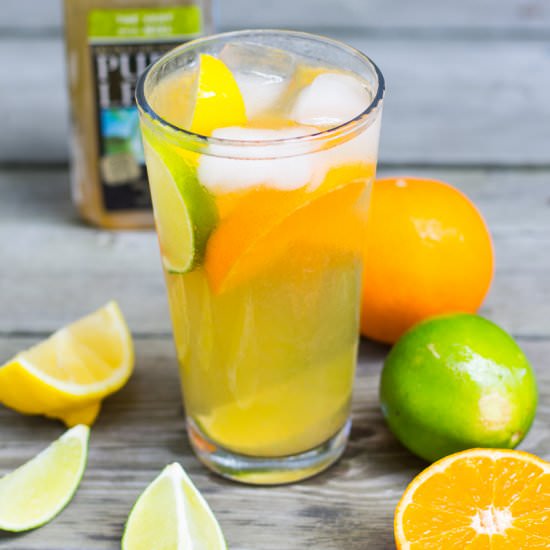 Citrus Iced Green Tea Cocktails - Recipe photo by thegirlonbloor