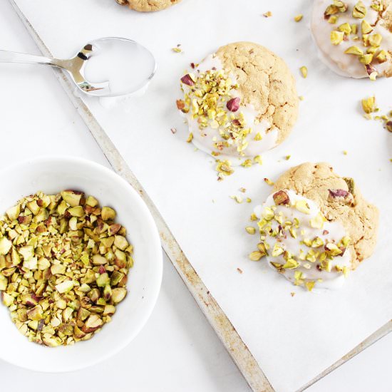 Iced Pistachio Oatmeal Cookies - Recipe photo by If You Give A Blonde A Kitchen