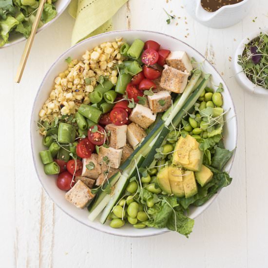 8 Veggie Salad with Grilled Tofu - Recipe photo by On The DF