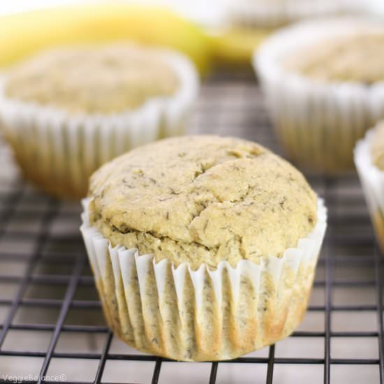 Healhier Banana Muffins - Recipe photo by veggiebalance