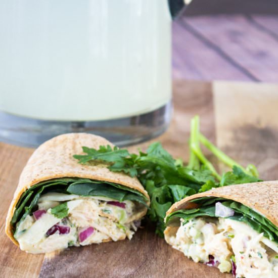 Healthy chicken salad wrap recipe - Recipe photo by slimchefrecipes