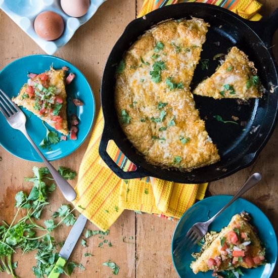 Cheesy Mexican Frittata - Recipe photo by boulderlocavore