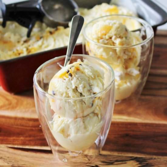 Passionfruit Meringue Ice Cream - Recipe photo by Thoroughly Nourished Life