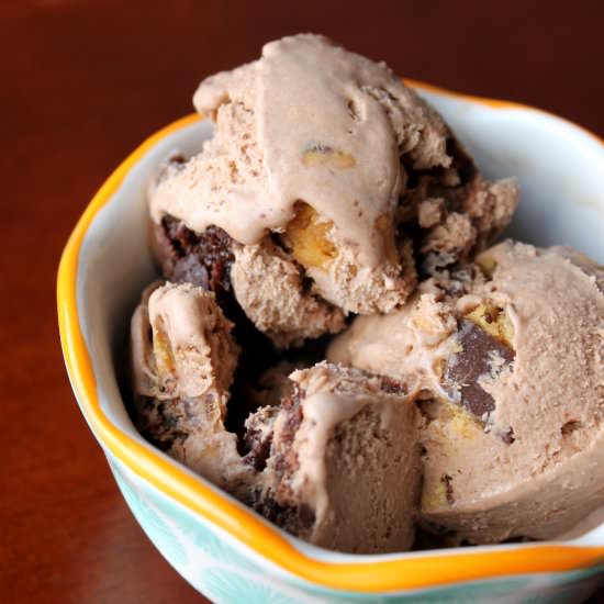 Brownie Peanut Butter Ice Cream - Recipe photo by auntiebethany