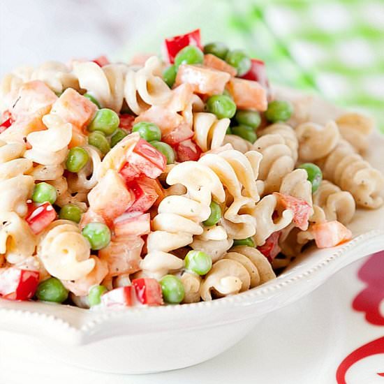 Ranch Caesar Pasta Salad - Recipe photo by Food Done Light