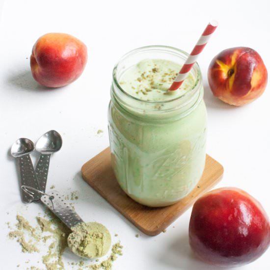 Perfect Peach Matcha Milkshake - Recipe photo by TspCurry