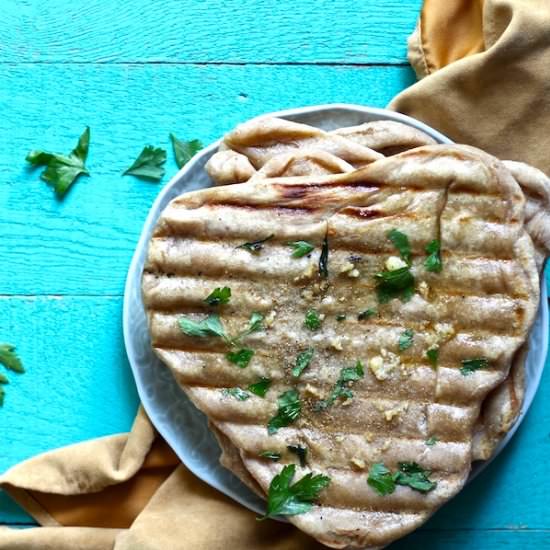 Grilled Garlic Naan Bread - Recipe photo by bessiebakes