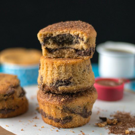 Nutella Stuffed Cinnamon Muffins - Recipe photo by rollingspoons