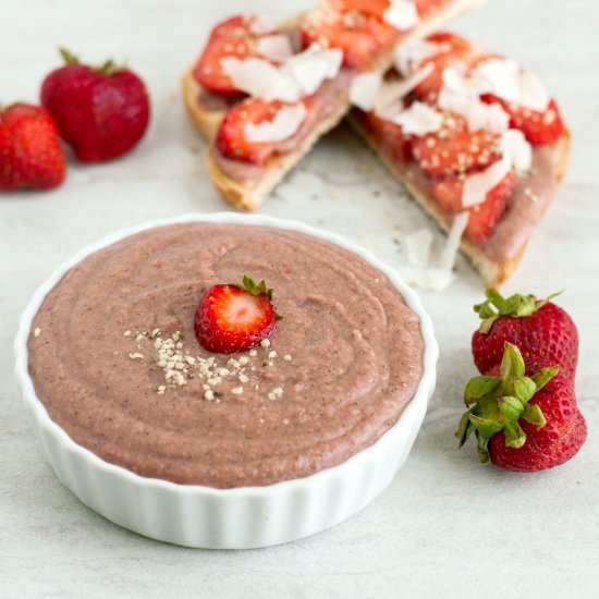 Strawberry Hummus - Recipe photo by The.Organic.Dietitian