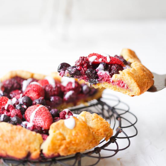 Berries and Cream Galette - Recipe photo by Wholesome Patisserie