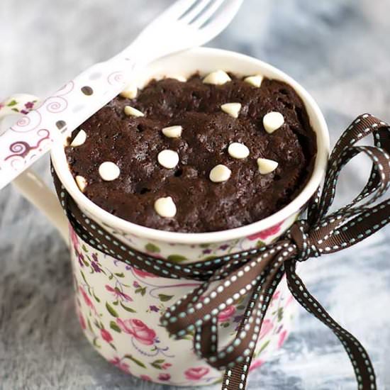 Eggless Chocolate Microwave Mug Cake - Recipe photo by Radhika