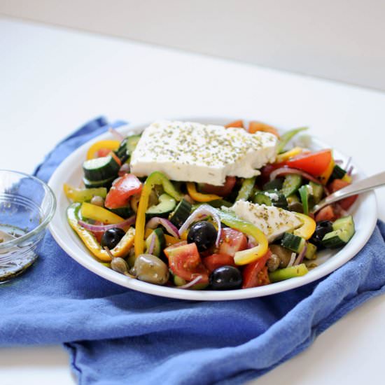 Greek Salad - Recipe photo by teaspoonliving