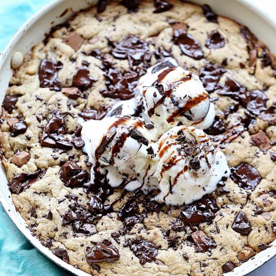 Chocolate Chip Skillet Cookie - Recipe photo by trufflesandtrends