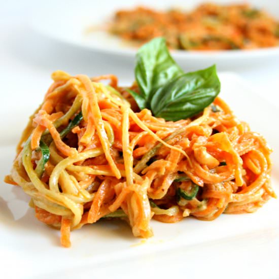 Sweet Potato and Zoodle Pad Thai - Recipe photo by chelsealeblancrdn