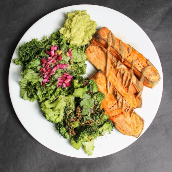 Sweet Potato Veggie Plate - Recipe photo by strawberry17