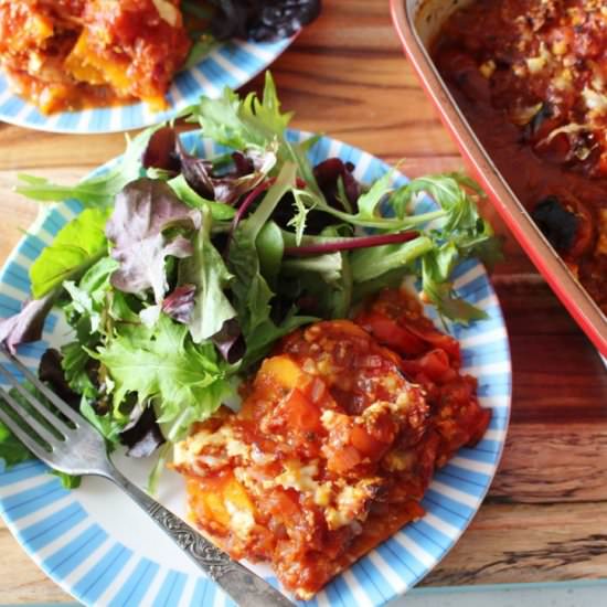 Butternut Squash & Feta Parmigiana - Recipe photo by Thoroughly Nourished Life