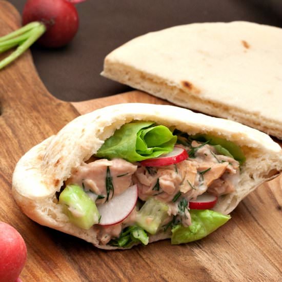 Tuna Dill Salad Pita Pockets - Recipe photo by manusmenu