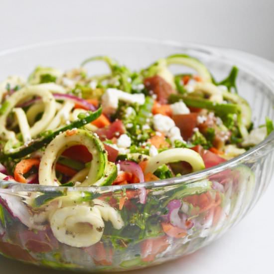 Zucchini Noodle Spaghetti Salad - Recipe photo by sinfulnutrition