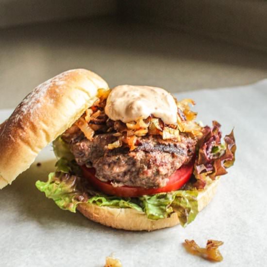 Smoky Chipotle Burgers - Recipe photo by Lisa G Cooks