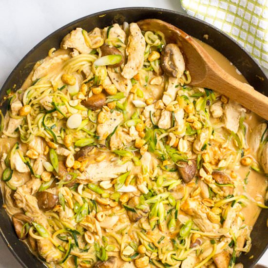 Easy Chicken Satay with Zoodles - Recipe photo by Family Food on the Table