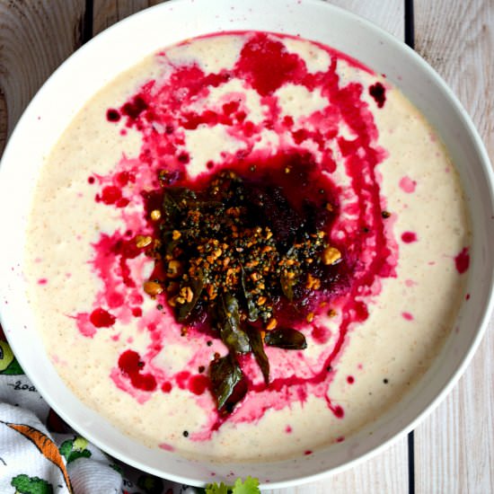 Beets & Peanuts Raita - Recipe photo by Cookilicious