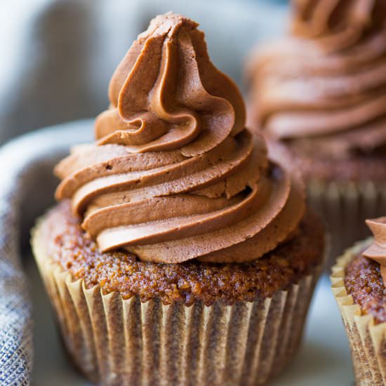 Almond Flour Chocolate Cupcakes - Recipe photo by Wholesome Patisserie