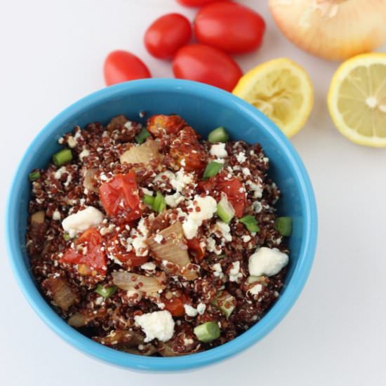 Roasted Veggie & Blue Cheese Quinoa - Recipe photo by MyCookingSpot