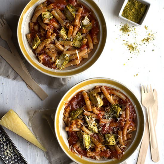 Macaroni + Pesto Chicken - Recipe photo by Aninas Recipes