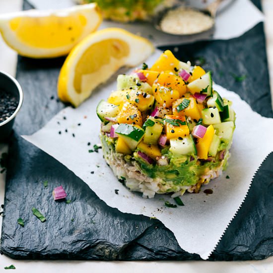 Tuna "Sushi" Stacks - Recipe photo by chelseasmessyapron