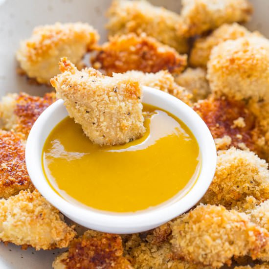 Baked Chicken Nuggets w/ Honey Must - Recipe photo by Averie