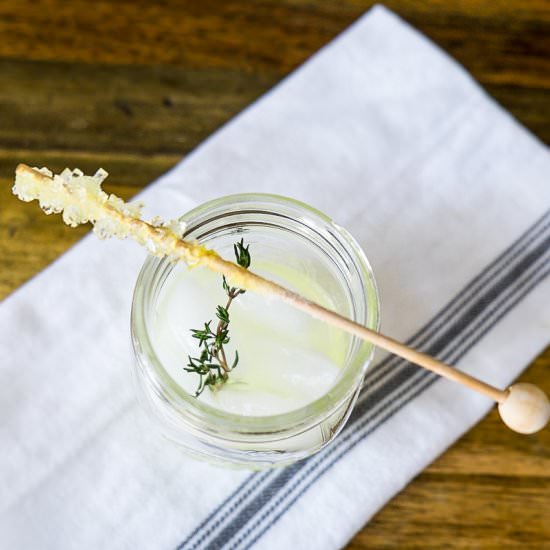 Limoncello Rock Candy Swizzle Stick - Recipe photo by A Sweet Little Life