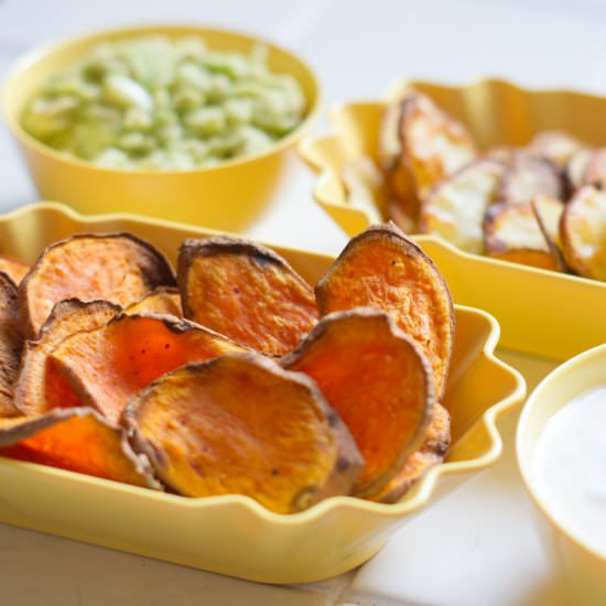 Home made Chips & Dips - Recipe photo by yellowgirl