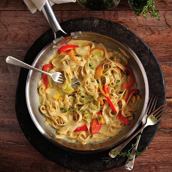 Fettuccine with Béchamel Sauce - Recipe photo by Madhuri Aggarwal