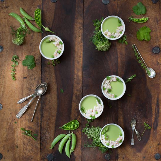 Green Pea Panna Cotta - Recipe photo by threelittlehalves