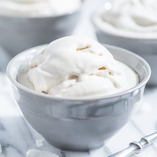 Homemade Coconut Ice Cream - Recipe photo by Get Inspired Everyday