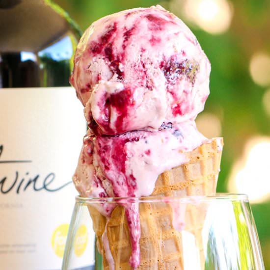 Triple Berry Sangria Ice Cream - Recipe photo by The Slow Roasted Italian