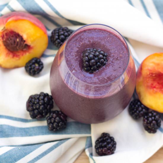 Blackberry-Peach Smoothie - Recipe photo by Homemade Nutrition