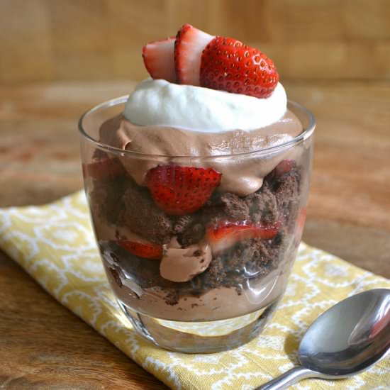Chocolate Strawberry Parfait - Recipe photo by HelloLittleHome
