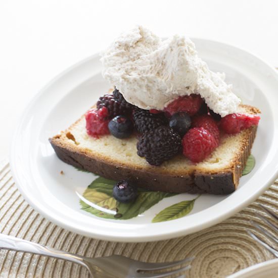 Pound Cake w/ Mascarpone Cream - Recipe photo by FoodForNet