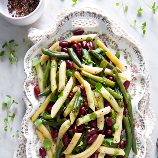 Three Bean Salad - Recipe photo by FoodPornVeganStyle