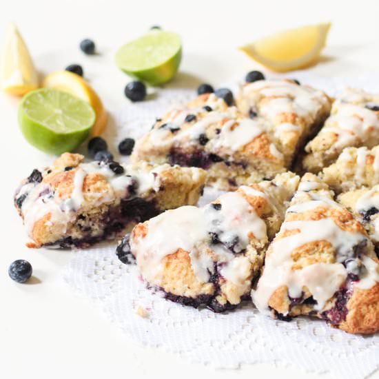 Blueberry Lemon Lime Mint Scones - Recipe photo by cupcakesfordinner