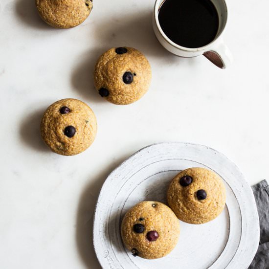 Vegan Blueberry Corn Muffins - Recipe photo by thefullhelping