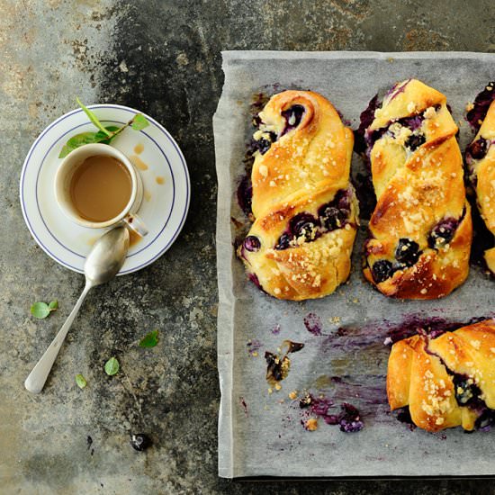 Blueberry Ricotta Twists - Recipe photo by servingdumplings